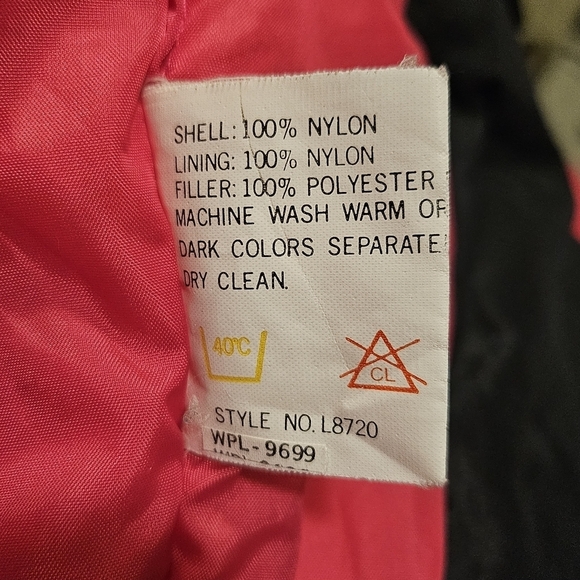 Inside Edge Polyester Filled Black Pink Blue Nylon High Neck Jacket Size S - Picture 11 of 11